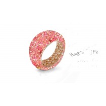 Fabulous Multi-Colored Diamonds & Precious Stones Eternity Band Rings