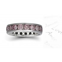 Designer Pink Diamond Wedding Bands