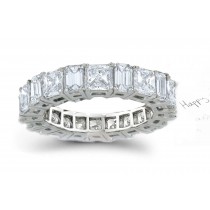 Emerald Cut Diamonds & Princess Cut Diamonds Geometrical Design Ring