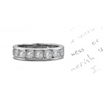 Finely Crafted: Sparkling Glittering Asscher Cut Diamond Eternity Band