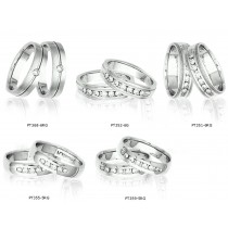 Platinum Burnish Set Rings