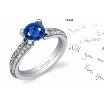 Premier Diamond Jewelry: Tension Set Blue Sapphire Diamond Rings