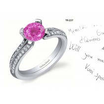 Premier Diamond Jewelry: Tension Set Pink Sapphire Diamond Rings