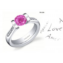 Premier Diamond Jewelry: Tension Set PInk Sapphire Diamond Rings