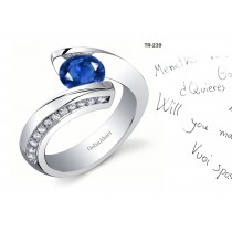 Premier Diamond Jewelry: Tension Set Blue Sapphire Diamond Rings