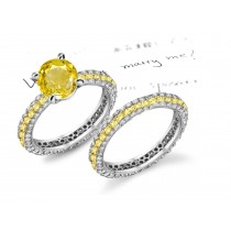 Glittering: Yellow Sapphire & Diamond Micro Pave Ring
