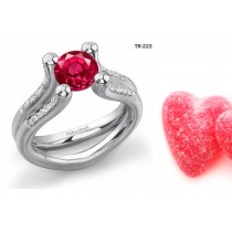 New Arrivals: Designer Diamond & Ruby Tension Set Diamond Engagement Rings