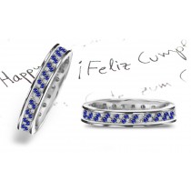 New Sapphire & Diamond Eternity Wedding Band