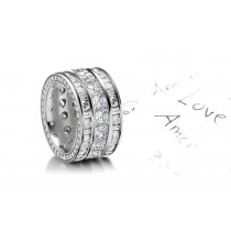 Tailor Designed Sparkler of Asscher Cut Diamonds bordered by Asscher Cut Diamonds Engraved Sides in 4.0 to 5.50 carats