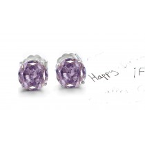 Assorted Colored Diamonds Designer Collection - Pink Colored Diamonds & White Diamonds Fancy Pink Diamond Studs