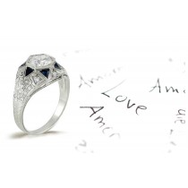 Platinum Hand Engraved Filigree Engagement Setting