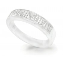 Platinum Channel Set Bagguette Diamonds Anniversary Rings