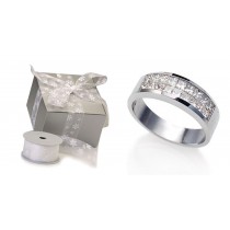 Platinum Channel Set Twenty Princess Cut Diamond Ring (1.30 to 1.80 cts)