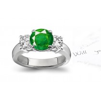 Everlasting Beauty: Premier Designer Genuine Emerald Diamond Engagement Rings