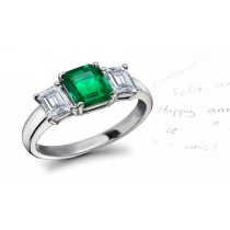 Enchanting: Stunning Lively Emerald Diamond Engagement Rings