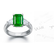 Love Stories: Designer Fine Emerald Diamond Engagement Rings