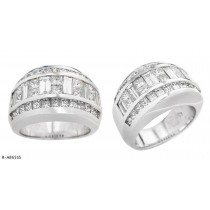 Platinum Bagguette Round Diamonds Ring