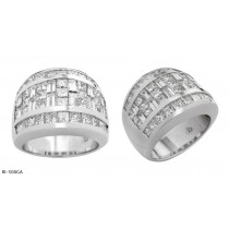 Platinum Bezel Set Seven Diamonds Ring