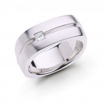 Platinum Princess Cut Diamond Band