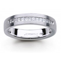 Platinum Princess Cut Diamond Band