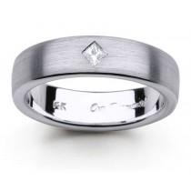 Platinum Princess Cut Diamond Band