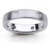 Platinum Princess Cut Diamond Band