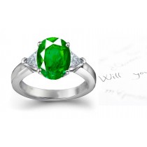 Stunning Emerald & Diamond Engagement Rings