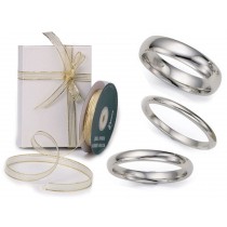 Platinum Half Round Bands: Platinum Ruthenium half round wedding band.