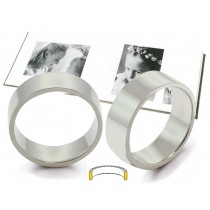 Platinum Flat Wedding Bands: Platinum Iridium flat pipe wedding bands