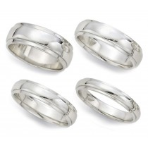 Platinum Designer Wedding Ring: Platinum iridium designer bands.