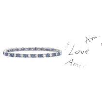 Premier Colored Diamonds Designer Collection - Blue Colored Diamonds & White Diamonds Fancy Blue Diamond Bracelet