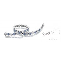 Premier Colored Diamonds Designer Collection - Blue Colored Diamonds & White Diamonds Fancy Blue Diamond Bracele