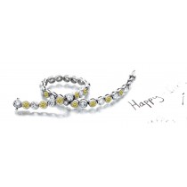 Premier Colored Diamonds Designer Collection - Yellow Colored Diamonds & White Diamonds Fancy Yellow Diamond Bracele