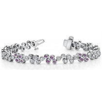 Colored Diamond Bracelets: Pink Diamonds - Pink Colored Diamond Bracelets