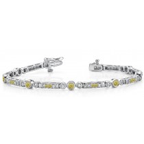 Colored Diamond Bracelets: Yellow Diamonds - Yellow Colored Diamond Bracelet