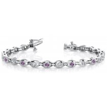 Colored Diamond Bracelets: Pink Diamonds - Pink Colored Diamond Bracelet