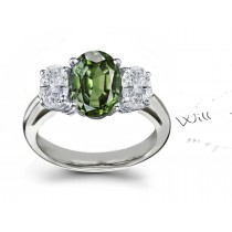 2013 Catalog No. 5 - Product Details: Green Sapphire and Diamond Engagement Ring