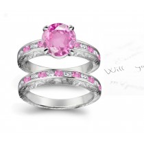 A timeless, design with a deep pink 1.0 carat Splendid Sapphire & halo of well-cut White Diamonds Splendid Sapphires in Ring