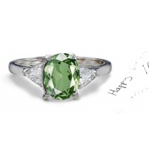 2013 Catalog No. 5 - Product Details: Lively Green Sapphire & Diamond Ring