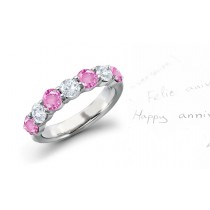 Diamond & Women's Faith & Hope Pink Sapphire Rings