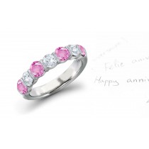 Diamond & Women's Faith & Hope Pink Sapphire Rings