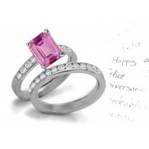 Love Token: Lustrous Pink Sapphire Diamond Engagement Rings