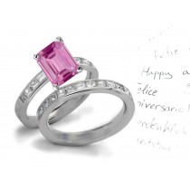 Pure Sparkling: Intense Bright Pink Sapphire Diamond Engagement Rings