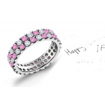 Double: Pink Sapphire & Diamond Eternity Ring