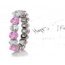 Breathtaking: Pink Sapphire & Diamond Eternity Rings