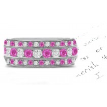 Pink Sapphire & Diamond Eternity Ring