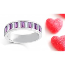 Pink Sapphire & Diamond Eternity Bands