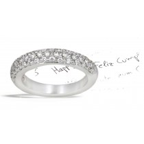 Anniversary Pave Set Diamond Half Eternity Band