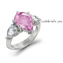 2013 Catalog No. 5 - Product Details: Pink Pears Sapphire & Diamond Pears Designer Ring