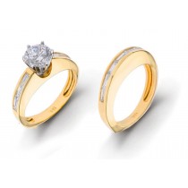 Engagement Diamond Side Accent Platinum Ring.